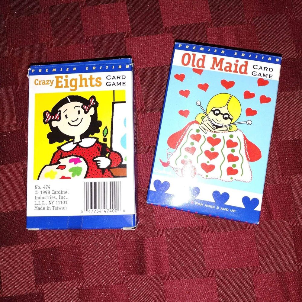 🙂Children Cardinal Industries Crazy 8's And Old Maid Card Games